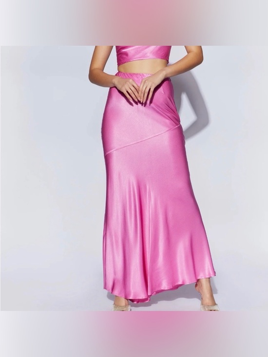 Meshki Dresses & Skirts - Meshki Poppy Satin Maxi Skirt in Pink